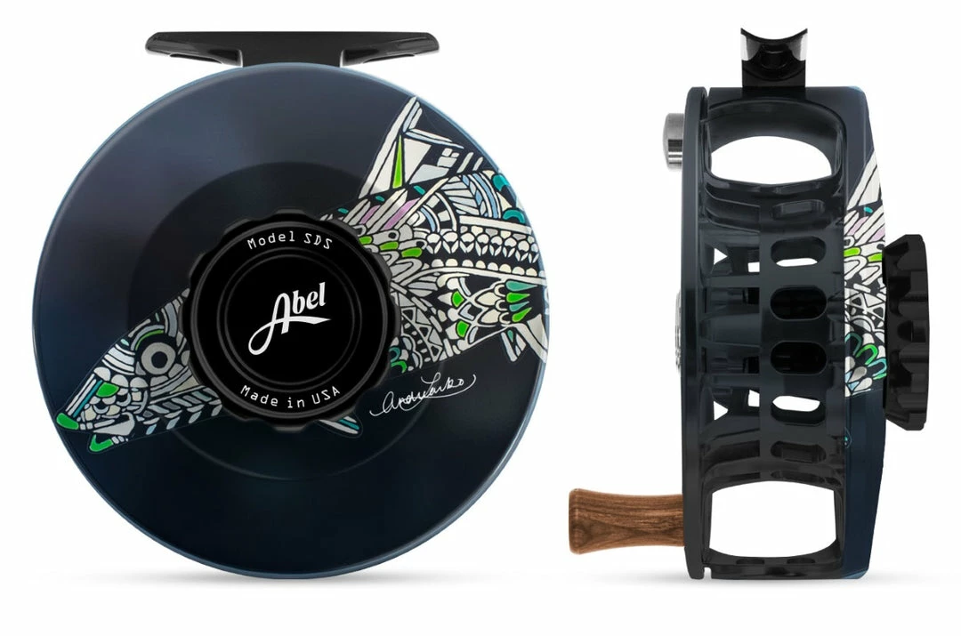 Reels Abel Sds Solid Fly Reel In Fish Graphics 3 Reels Abel Sds Solid Fly Reel In Fish Graphics