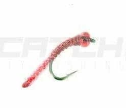 Catch Fly Fishing Flies Catch Red Hot Worm 6-Pack