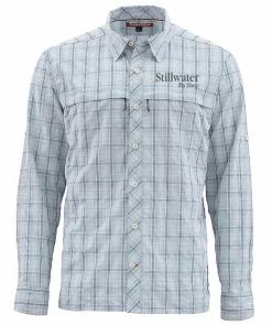 Simms Men'S Stone Cold L/S Shirt Sfs Logo