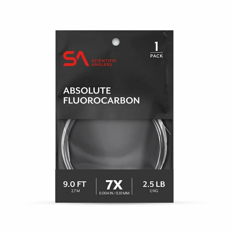 Scientific Anglers Absolute Fluorocarbon Leader 9ft 3 Scientific Anglers Absolute Fluorocarbon Leader 9ft