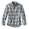 Clothing Orvis Men'S L/S Tech Chambray Plaid Work Shirt - Closeout