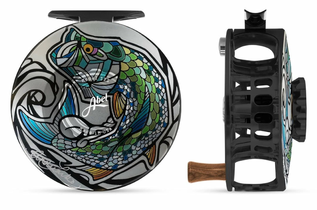 Reels Abel Sds Solid Fly Reel In Fish Graphics 5 Reels Abel Sds Solid Fly Reel In Fish Graphics