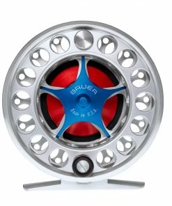 Reels Bauer Sst Fly Reel - Silver/Red - Closeout